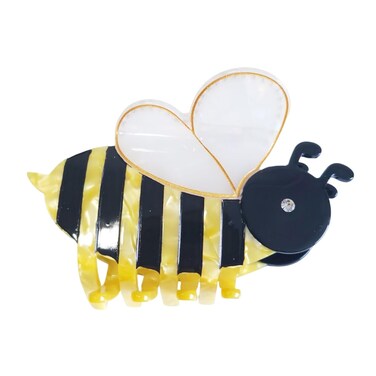 Novelty Bee Hair Clip,Acetate Claw Clips,Hair Clips for Women,Yellow