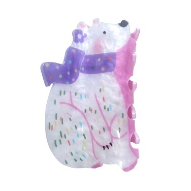 White Bear Hair Clip,Acrylic Claw Clips,Hair Clips for Women