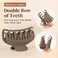 DEEKA 4 PCS 2.5 Inch Hair Claw Clips Double Row Teeth Matte Hair Jaw Clips Hair Barrettes Thick Medium Thin Hair Clips for Women (Beige,Brown,Black)