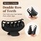 DEEKA 4 PCS 2.5 Inch Hair Claw Clips Double Row Teeth Matte Hair Jaw Clips Hair Barrettes Thick Medium Thin Hair Clips for Women (Black)