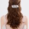 EVER FAITH Women's Austrian Crystal Wedding Art Deco Leaf Barrette Hair Clip Clear Silver-Tone