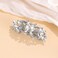 EVER FAITH Women's Austrian Crystal Wedding Art Deco Leaf Barrette Hair Clip Clear Silver-Tone