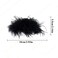 Claw Hair Clip Ostrich Fluffy Fur Hair Ponytail Shark Clip for Women Halloween Carnival Birthday Party (Black)