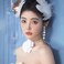 2 Pcs White Ostrich Feather Pearl Hair Clip Swan Feather Faux Hair Pins Ballet Style Accessories for Women Bride Wedding Engagement Performance Headpiece