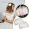 mdgfge White Feather Hair Clips White Swan Feather Headpiece with Pearl Ear Clips Ballet Style Hair Barrettes Accessory for Women Girls Bridal Wedding Cosplay Show Dancing Party Decoration (2 Pcs)