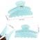 4Pcs Large Acrylic Hair Claw Clips - Hair Clips with Strong Hold for Thick Hair, Non-slip Banana Barrettes for Women Girls (Shell: light green/white/pink/blue)