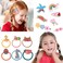Hair Accessories Set for Girls: Jewelry Box, Hair Clips, Barrettes, Ties, Bows - Teen Girl Gift for Ages 4-12 (Pink)