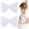 2Pcs Pearl Hair Bows for Girls, White Pearl Hair Bow Clips, Wedding Hair Accessories for Baby Infants Toddlers Kids