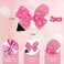 Back To School Hair Accessories - Funny Pencil Hair Clips and Cute Bows for Girls, First Day School Gift for Student Uniform Outfits (Pink)