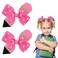 Back To School Hair Accessories - Funny Pencil Hair Clips and Cute Bows for Girls, First Day School Gift for Student Uniform Outfits (Pink)