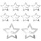 WLLHYF 10 Pieces Metal Star Snap Hair Clips Silver Cute Small Hair Barrettes Non-slip Hollow Out Stars Hairclips for Kids Girls Women Hairpin Lovely Star Headpieces Hair Accessories (silver)