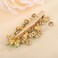 Teardrop Crystal Rhinestone Hair Clips Women Wedding Rhinestone Hair Clips Rhinesotne Crystal Handmade Wedding Headpiece for Women (green)