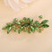 Teardrop Crystal Rhinestone Hair Clips Women Wedding Rhinestone Hair Clips Rhinesotne Crystal Handmade Wedding Headpiece for Women (green)