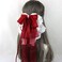 Women Handmade Ribbon Lace Sweet Cute Hairpin Lolita Big Bow Hair Clips Lolita Party Princess Barrette Hair Accessories (Red)