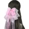 Women Handmade Ribbon Lace Sweet Cute Hairpin Lolita Big Bow Hair Clips Lolita Party Princess Barrette Hair Accessories (Pink)