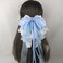 Women Handmade Ribbon Lace Sweet Cute Hairpin Lolita Big Bow Hair Clips Lolita Party Princess Barrette Hair Accessories (Blue)