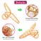 Large Metal Hair Claw Clips - 4pcs Nonslip Big Gold Hair Clamps with Strong Hold for Thick and Thin Hair for Women and Girls