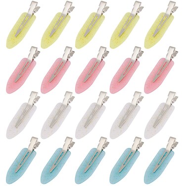 20Pcs Bling No Bend Hair Clips- Shiny No Crease Hair Clips Styling Curl Pin Clips Glitter No Dent Barrette Small Gifts for Women Girl Hairstyle Bangs Waves Hairdressing Salon, Glitter