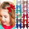 2Pcs 3 Inch Sequins Hair Bows for Girls, Sparkling Bows Alligator Hair Clip Hair Barrettes Accessories for Women Teens Girls Kids (Red)