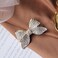 Hair Accessories Set: Pearl Rhinestone Bowknot Hair Ties and Duckbill Hair Clips for Women and Girls