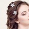 Womens Flower Hair Pins Bridal Wedding Hair Pin with Crystal (small flower)