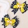 Bee Clip Cute Polka Dot Grosgrain Honey Bee Hair Clips and Barrettes - Alligator Clips for Girls, Party Decor, 2PCS