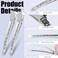 YGDZ Duck Billed Clips, 30pcs 3.5 Inch Metal Alligator Curl Hair Clips with Holes for Styling, Coloring, Thick Hair Rollers, Salon Use, Silver