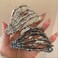2 Pcs Halloween Hair Clips Black Ghost Hand Hair Claw Clips Skeleton Design, Hair Clip for Thick Hair Women Metal Hair Accessories (Black Sliver)