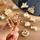 8Pcs Pearl Claw Clip Small Hair Clips for Women,Sweet Pearl Barrettes Various Styles Pearl Hair Claw Clips,Non-slip Mini Claw Clips Gold Hair Clip Decorative Hair Accessories for Women Girl