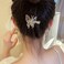 Yzurbu 6pcs 3D Metal Moving Butterfly Hair Clips, Cute Barrettes and Clamps, 90s Nostalgic Hair Accessories for Women and Girls (Silver)