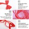 WOVOWOVO 50s Outfits for Women 1950s Halloween Costume Accessories Decades Day Outfit Polka Dot Headband Chiffon Scarf Cat Eye Glasses for Adult Woman Teens (Red)