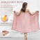 Hair Towel Women Bath Wrap - Adjustable Microfiber Super Absorbent to Quick Drying Hair and Body for Gym, Spa, Sauna and Shower After Body Cover, Pink