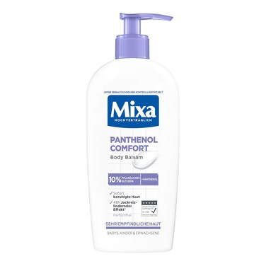 Mixa Panthenol Comfort Body Balm Itch Relief and Soothing Balm with Panthenol and Vegetable Glycerine for Sensitive Skin 250ml
