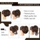 HMD 5 Pieces Messy Hair Bun Hairpiece Tousled Updo for Women Hair Extension Ponytail Scrunchies with Elastic Rubber Band Long Updo Messy Hairpiece Hair Accessories Set for Women（1B/30）