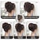 HMD 5 Pieces Messy Hair Bun Hairpiece Tousled Updo for Women Hair Extension Ponytail Scrunchies with Elastic Rubber Band Long Updo Messy Hairpiece Hair Accessories Set for Women（1B/30）