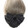 Bun Cover For Hair Hair Clip With Net Hair Nets For Buns,Ribbon Barrette With Net Chignon,Professional hair bun covers for women, Black Bun Cover Hair Tie, Black