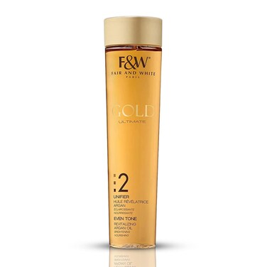 FAIR &amp; WHITE 2: Gold Revitalizing Argan Oil - Nourishing &amp; Brightening, Hydroquinone-Free, 200ml / 6.76fl.oz.