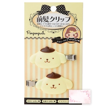 Hair Clips (Japan Import) - Includes Cherry Blossom Message Card (Pompompurin (Horizontal)), 1 Count (Pack of 1)