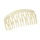 French Amie Handmade Large Ivory Cream Celluloid 15 Teeth Side Hair Comb (Ivory Cream)