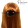 Parcelona French Classic Oval Brown Tortoise Shell Bun Cover Holder Hair Slider Pin Thru Hair Barrette Clip with Stick