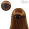 Parcelona French Classic Oval Brown Tortoise Shell Bun Cover Holder Hair Slider Pin Thru Hair Barrette Clip with Stick