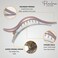 Parcelona French Brill Beak Flamingo Set of 2 Large Golden Beige N Lilac Grey Salon Hinge Side Slide In Alligator Hair Clip Clamp