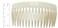 French Amie Classy 16 Teeth Solid Ivory Cream Handmade Celluloid Acetate Side Hair Comb