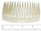 French Amie Classy 16 Teeth Solid Ivory Cream Handmade Celluloid Acetate Side Hair Comb