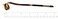French Amie Twirl Handmade Shaded Shell Brown Cellulose Acetate Chignon Bun Hair Pin Stick Approx 6 Inches