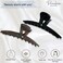 Parcelona Pinch Small Concealed Spring In Tortoise Shell and Black Hair Clips Claws with Crystal for Fine Hair