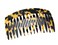 French Amie Tokyo Handmade Medium 16 Teeth Celluloid Acetate Side Hair Comb