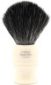 Edwin Jagger 1EJ337SYN Classic Black Synthetic Fibre Eco-Friendly Vegan Exfoliating Shaving Brush for Shaving Cream or Shaving Soap for Men and Women (Imitation Ivory), Medium