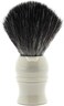 Edwin Jagger 1EJ339SYN Classic Black Synthetic Fibre Eco-Friendly Vegan Exfoliating Shaving Brush for Shaving Cream or Shaving Soap for Men and Women (Grey), Medium, Gray