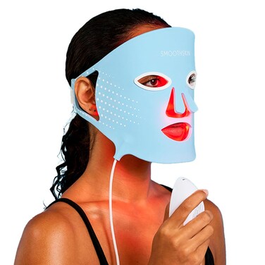 SmoothSkin LED Red Light Therapy for Face, Infrared Mask for Smoother, Firmer, Glowing Skin